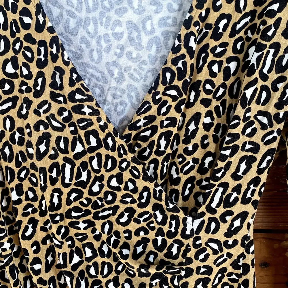 Banana Republic cheetah wrap shirt